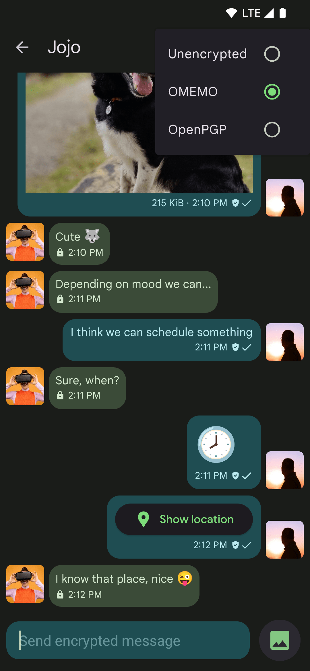Screenshot of Conversations, from their website