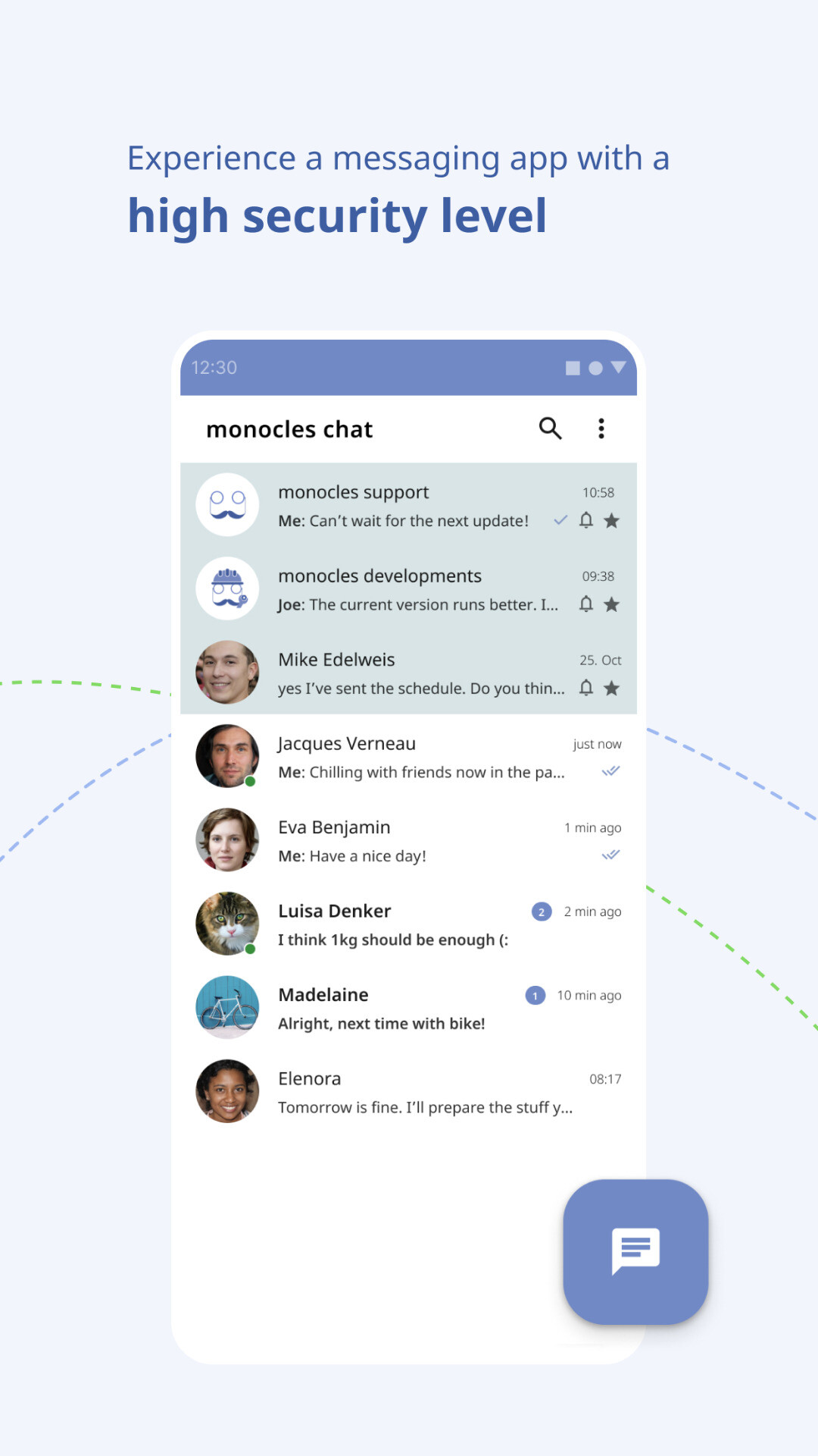 Screenshot of Monocles, from their website