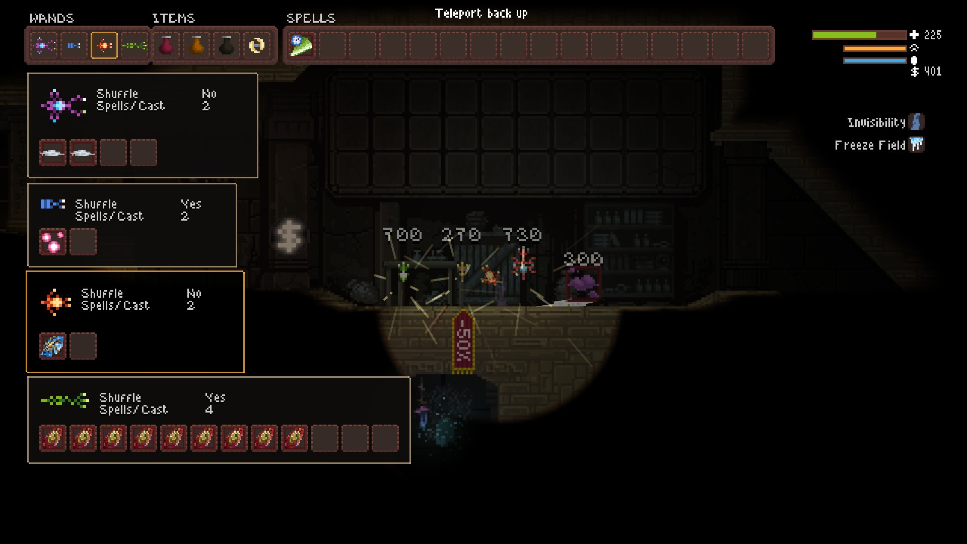 Wand creation in Noita